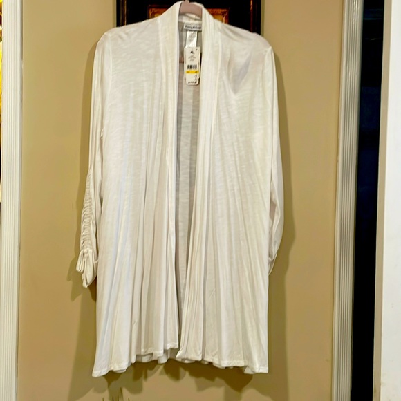 NWT Tommy Bahama M White Slub Knit Cardigan - Picture 1 of 4